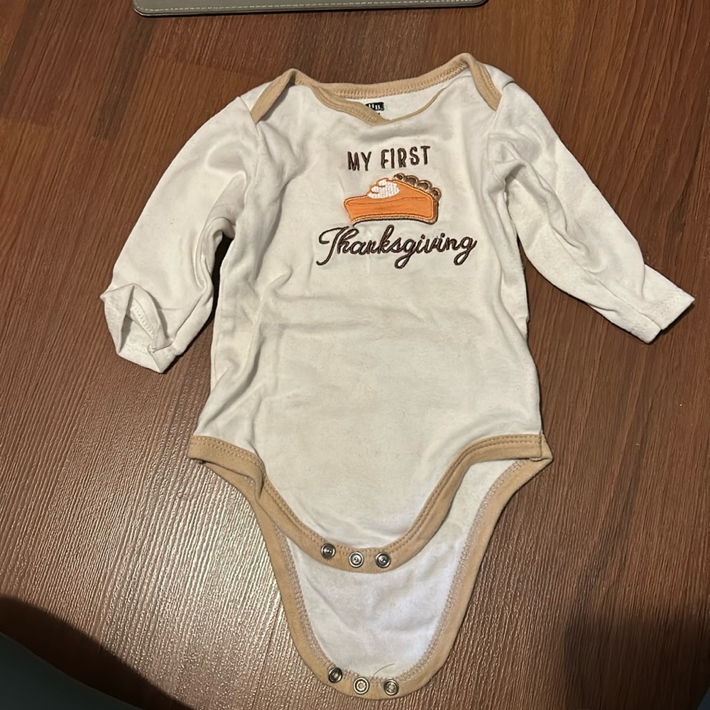 “My First Thanksgiving” onsies